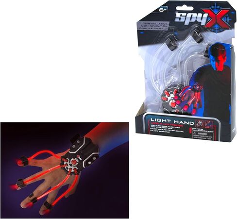 SpyX / Light Hand – LED Light Up Glove Toy for Spy Kids. Cool Flash Light Finger Device to Navigate in The Dark. Elastic LED Spy Toy Gadget for Junior Secret Agent Costumes in Saudi Arabia