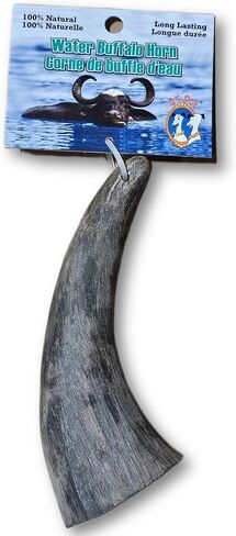 QT Dog Large Water Buffalo Horn - Long-Lasting 100% All-Natural Dog Chew, Ethically Sourced Protein-Packed & Low Fat Dental Chews, Ideal for All Breeds & Aggressive Chewers in Kuwait