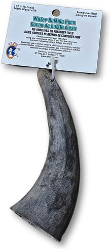 QT Dog Large Water Buffalo Horn - Long-Lasting 100% All-Natural Dog Chew, Ethically Sourced Protein-Packed & Low Fat Dental Chews, Ideal for All Breeds & Aggressive Chewers in Kuwait