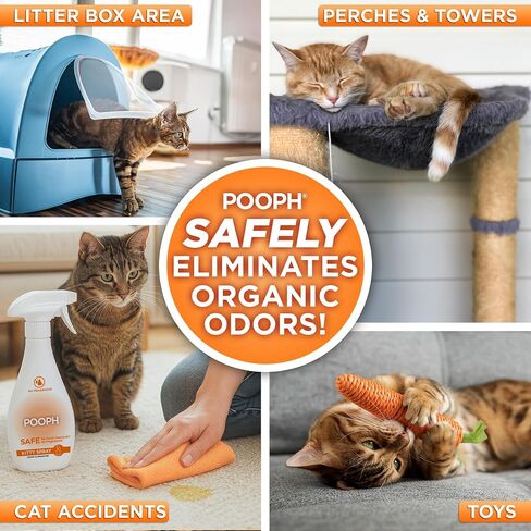 POOPH Kitty Odor Eliminator Spray for Cats, 32 oz - Pack of 2 in Kuwait