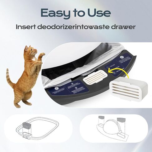 6 PCS Cat Litter Deodorizer Compatible with Petsafe Scoopfree SmartSpin Self-Cleaning Cat Litter Box Refill and HHOlove Self-Cleaning Cat Litter Box, Litter Box Odor Eliminator Keep Home Fresh in Saudi Arabia