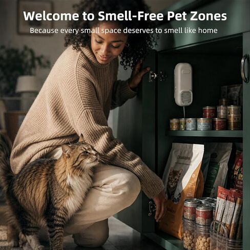 uahpet Cat Litter Deodorizer, Plug In Filterless Nano Pet Odor Eliminator for Cat Litter Boxes, Dog Crates, Pet Cabinets & Small Bathrooms, Zero Ozone, Ultra-Quiet 32dB, 5ft Cord in Saudi Arabia
