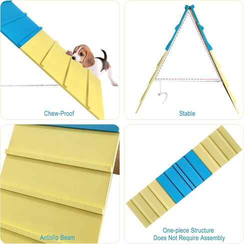 Dog Agility Course Backyard Equipment for Small & Medium Dogs, Puppy Agility Training A-Frame, Pony & Lamb Jumping Obstacle Course Ramp & Playground in Saudi Arabia