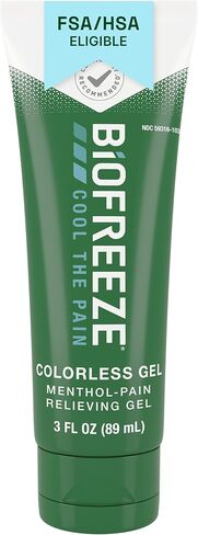 Biofreeze Menthol Pain Relieving Gel Colorless Gel 3 FL OZ Tube For Pain Relief Associated With Sore Muscles, Arthritis, Simple Backaches, And Joint Pain (Packaging May Vary) in Saudi Arabia