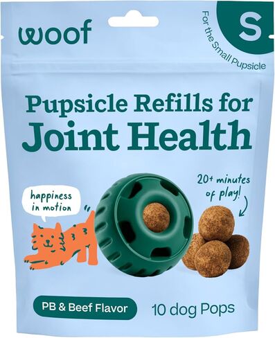 WOOF Hip & Joint Pupsicle Refill Pops - Dog Supplement for the Pupsicle Toy to Support Joint Health, Recovery, and Mobility - Large Pops in Kuwait