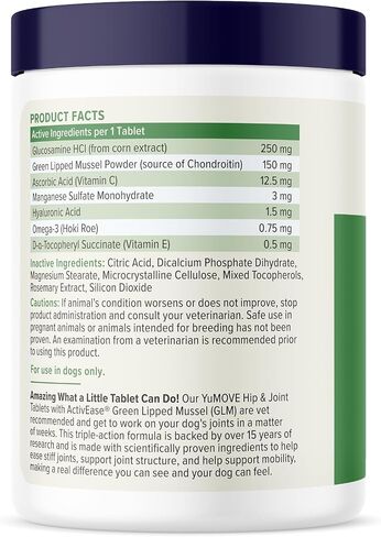 YuMOVE Senior Dog Joint Supplement Glucosamine & Green Lipped Mussel 120ct in Kuwait