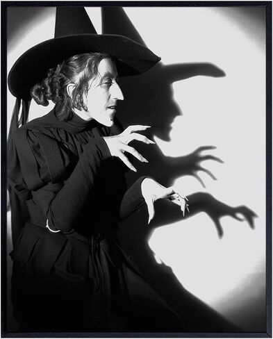 Wizard of Oz Wicked Witch Decor - Pagan Gifts - Wiccan Wicca Decor - Paganism Supplies - Gothic Wall Decor - Goth Wall Art - Witchcraft Decor - Black Magic - Vintage Witchy Poster - Scary Decorations in Kuwait
