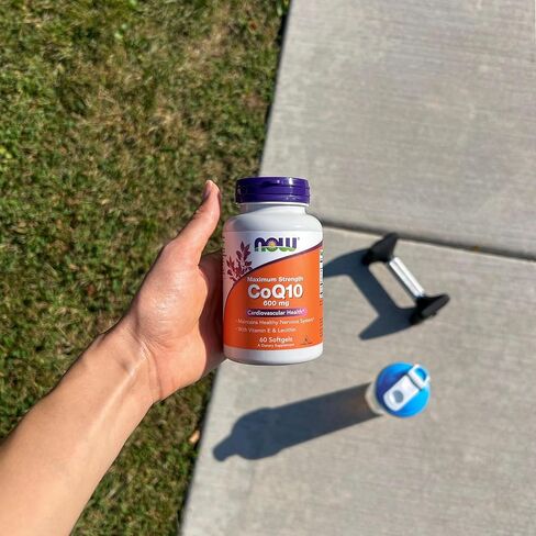 NOW Supplements، CoQ10 600 مجم، أقصى قوة مع فيتامين E والليسيثين، 60 كبسولة هلامية in Kuwait