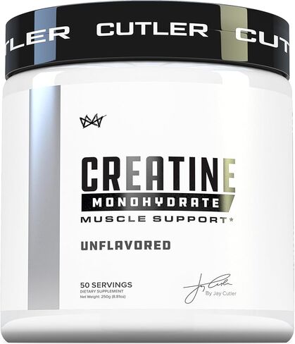 Cutler Nutrition Jay Essentials Pure Creatine Monohydrate Powder Unflavored 5g Supports Lean Muscle Strength and Power Output Pre Workout and Post Workout Recovery Mix 250g (50 Servings) in Saudi Arabia