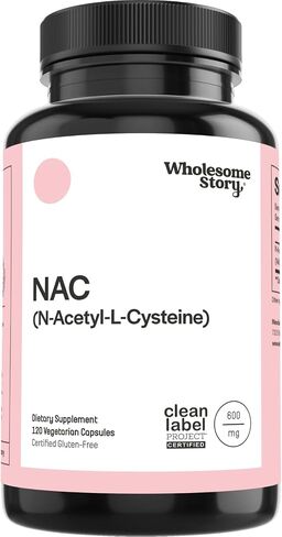NAC Supplement N-Acetyl Cysteine 600 mg | N-Acetylcysteine 600mg | NAC 600 mg | Amino Acid, Increases Glutathione, Antioxidant | Support for Liver, Lung, Fertility | 120 N-Acetyl-L-Cysteine Capsules in Kuwait