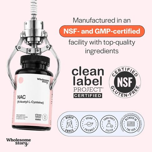 NAC Supplement N-Acetyl Cysteine 600 mg | N-Acetylcysteine 600mg | NAC 600 mg | Amino Acid, Increases Glutathione, Antioxidant | Support for Liver, Lung, Fertility | 120 N-Acetyl-L-Cysteine Capsules in Kuwait