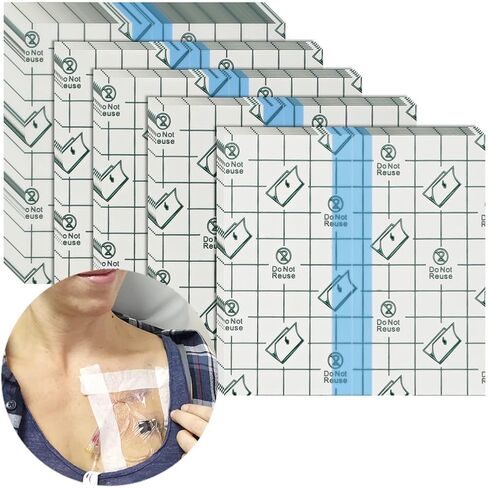 Waterproof Dialysis Catheter Shower Cover Large Coverage Shields for Peritoneal Dialysis Port Accessories PD Chest Catheter Central PICC Line Feeding Tube 10"x12"(Pack of 25) in Saudi Arabia