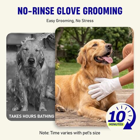 Dog Wipes for Dogs & Cats, Quick Cleaning & Deodorizing, Glove‑Style, 20‑Ct in Kuwait