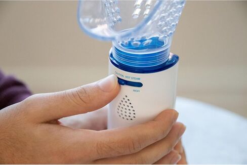 Crane Corded Personal Steam Inhaler - Bacteria Free Steam - for Sinus, Congestion, Cough, & Cold Relief, Vapor Pad Compatible, White, 30 ml in Kuwait