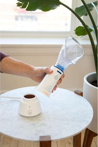 Crane Corded Personal Steam Inhaler - Bacteria Free Steam - for Sinus, Congestion, Cough, & Cold Relief, Vapor Pad Compatible, White, 30 ml in Kuwait