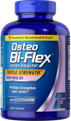 Osteo Bi Osteo Bi Flex Supplement Glucosmine 1500 Mg Vitamin D 1000IU Tablet(200Count), 200Count in Kuwait