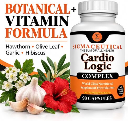 Hawthorn Extract Supplement, Olive Leaf Supplement, Garlic Extract Supplement & Hibiscus Supplement - 90 Capsules in Kuwait