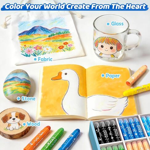 144 Tempera Paint Sticks Bulk, Washable Solid Crayons in 12 Colors in Kuwait