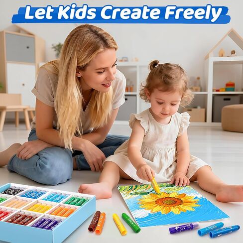 144 Tempera Paint Sticks Bulk, Washable Solid Crayons in 12 Colors in Kuwait