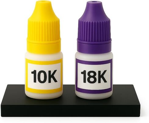  Gold, Silver & Platinum Testing Kit 10k 18K with 2X4 Test Stone Precious Metal Tester Real/Fake Check Analysis Kit in Kuwait