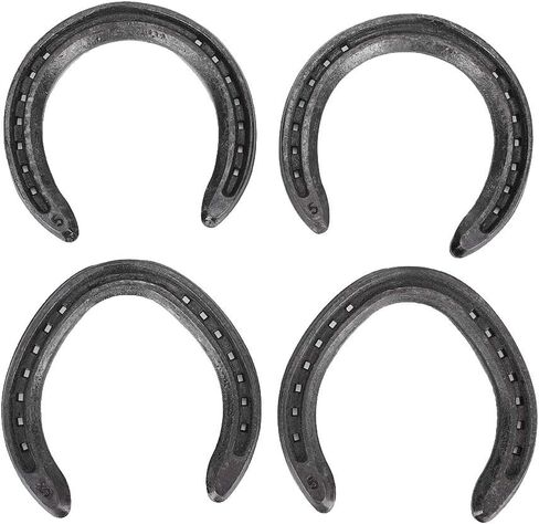 10 Pair Q235 Steel Horseshoe High Strength Training Match Horse Shoe Replacement Size 5 in Kuwait