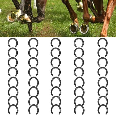 10 Sets Q235 Forged Steel Horseshoes Wide Web Full Crease for Equestrian Sport and Hoof Support in Kuwait