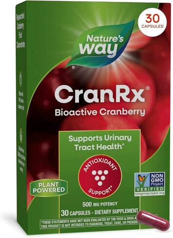 Nature's Way CranRx BioActive Cranberry Urinary Health 500 mg potency, Once Daily, 30 VCaps in Kuwait