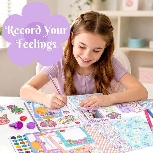 Axirata 2-Pack DIY Journal Kit for Girls 6-8-14 Year Old Scrapbook Gifts in Kuwait