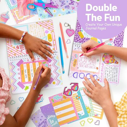 Axirata 2-Pack DIY Journal Kit for Girls 6-8-14 Year Old Scrapbook Gifts in Kuwait