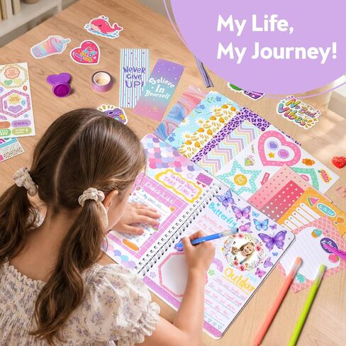 Axirata 2-Pack DIY Journal Kit for Girls 6-8-14 Year Old Scrapbook Gifts in Kuwait