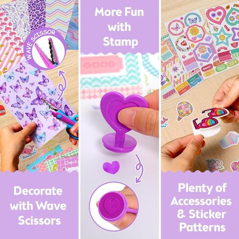 Axirata 2-Pack DIY Journal Kit for Girls 6-8-14 Year Old Scrapbook Gifts in Kuwait