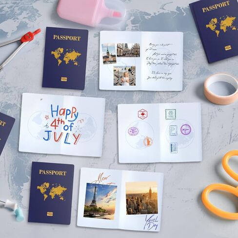 10 Pcs Blank Passport Book – Blank Fake Passport Notebooks for Pretend Travel, Party Supplies, School Projects, Travel-Themed Events in Kuwait