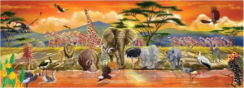 Melissa & Doug African Plains Safari Jumbo Jigsaw Floor Puzzle (100 pcs, Over 4 feet Long) in Kuwait