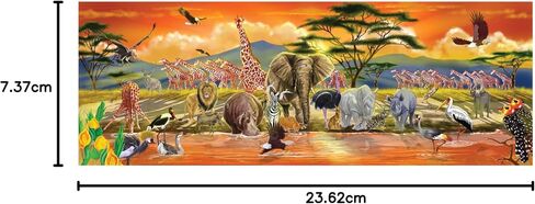 Melissa & Doug African Plains Safari Jumbo Jigsaw Floor Puzzle (100 pcs, Over 4 feet Long) in Kuwait