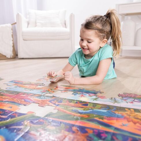 Melissa & Doug Dinosaurs Jumbo Floor Puzzle 48-Piece Set with Guide in Kuwait