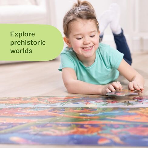 Melissa & Doug Dinosaurs Jumbo Floor Puzzle 48-Piece Set with Guide in Kuwait