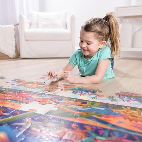 Melissa & Doug Dinosaurs Jumbo Floor Puzzle 48-Piece Set with Guide in Kuwait