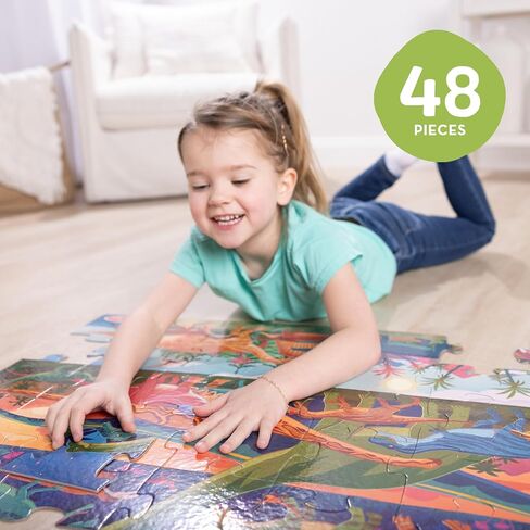 Melissa & Doug Dinosaurs Jumbo Floor Puzzle 48-Piece Set with Guide in Kuwait