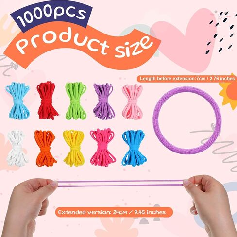 MySHUCE 1000 Pcs Weaving Loom Loops Refill for 7 Inch Potholder Loom in Saudi Arabia
