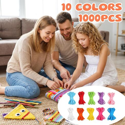 MySHUCE 1000 Pcs Weaving Loom Loops Refill for 7 Inch Potholder Loom in Saudi Arabia