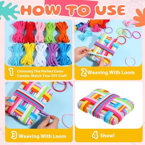 MySHUCE 1000 Pcs Weaving Loom Loops Refill for 7 Inch Potholder Loom in Saudi Arabia