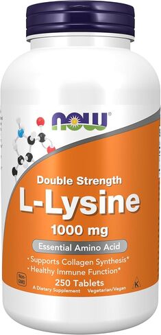 Now L-Lysine 1000 mg Double Strength,250 Tablets in Kuwait