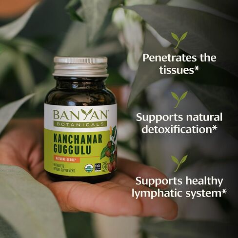 Banyan Botanicals Kanchanar Guggulu Tablets – Organic Ayurvedic Guggulu Formula – Ayurvedic Herbs for The Healthy Elimination of Natural Toxins* – 90 Tablets – Non-GMO Sustainably Sourced Vegan in Kuwait