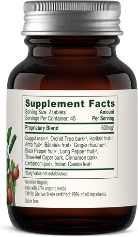 Banyan Botanicals Kanchanar Guggulu Tablets – Organic Ayurvedic Guggulu Formula – Ayurvedic Herbs for The Healthy Elimination of Natural Toxins* – 90 Tablets – Non-GMO Sustainably Sourced Vegan in Kuwait