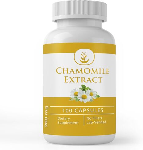 Pure Original Ingredients Chamomile Extract, (100 Capsules) Always Pure, No Additives Or Fillers, Lab Verified in Kuwait
