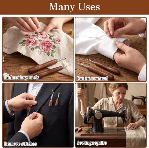 Quvvarly 2PCS Seam Rippers Remove Stitches with Wood Handle in Kuwait