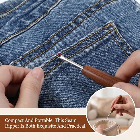 Quvvarly 2PCS Seam Rippers Remove Stitches with Wood Handle in Kuwait