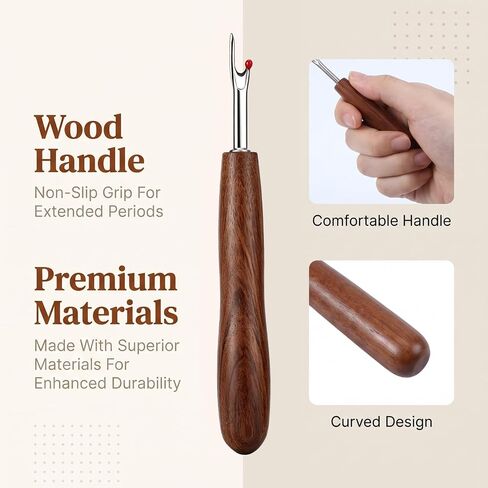 Quvvarly 2PCS Seam Rippers Remove Stitches with Wood Handle in Kuwait