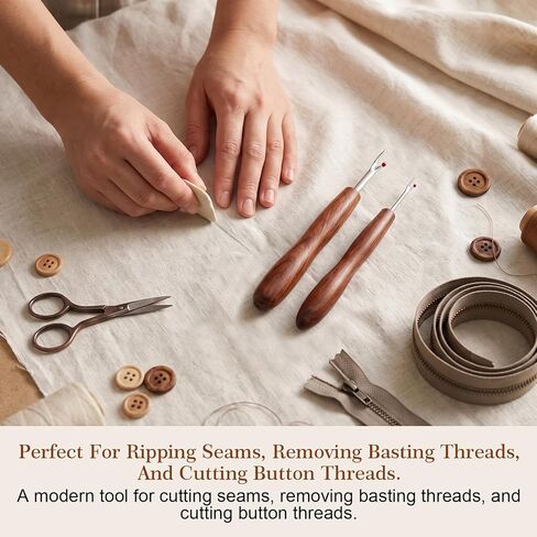 Quvvarly 2PCS Seam Rippers Remove Stitches with Wood Handle in Kuwait