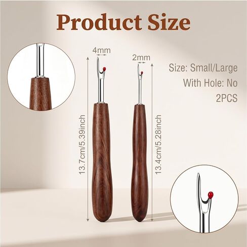 Quvvarly 2PCS Seam Rippers Remove Stitches with Wood Handle in Kuwait